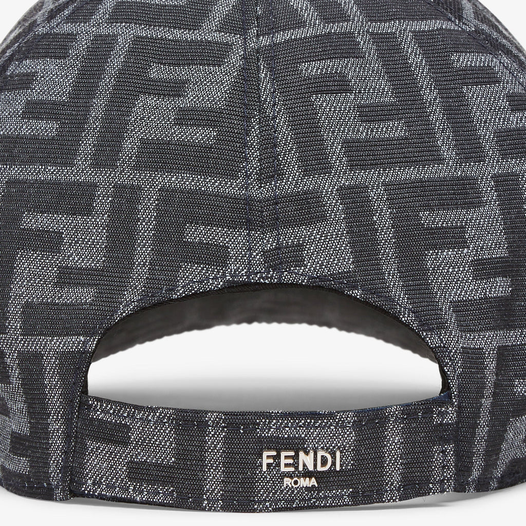 Casquette de baseball en tissu jacquard FF bleu
